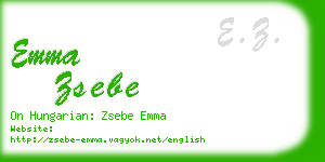 emma zsebe business card